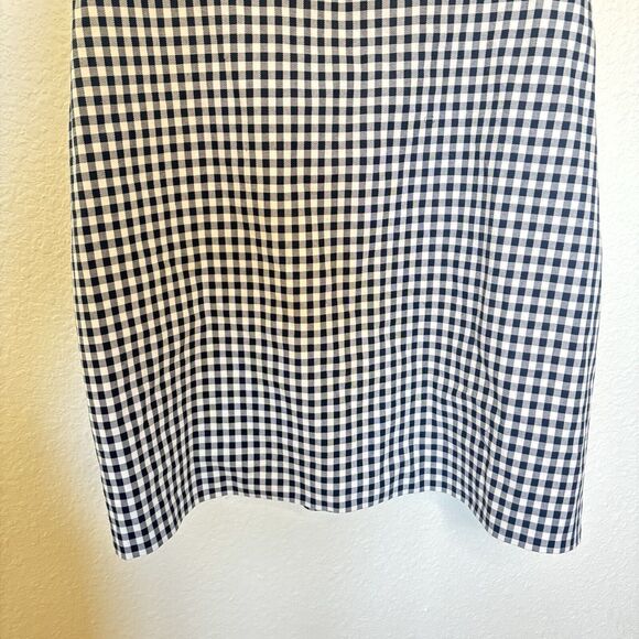 Favorite Daughter Mini Dress 14 NEW The Break Up Square Neck Gingham Navy Blue - Picture 6 of 16